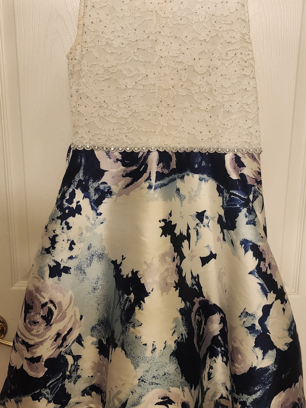 Speechless Cream Lace Dress with Sparkle Accents
